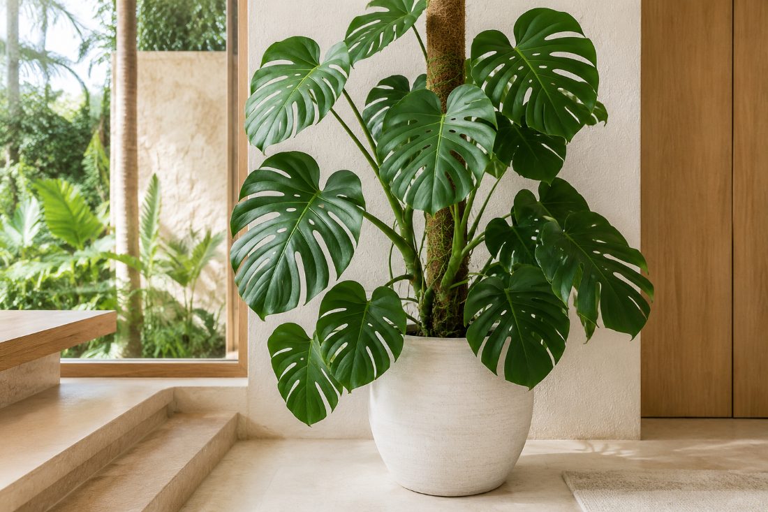 Hojas caladas de Monstera deliciosa